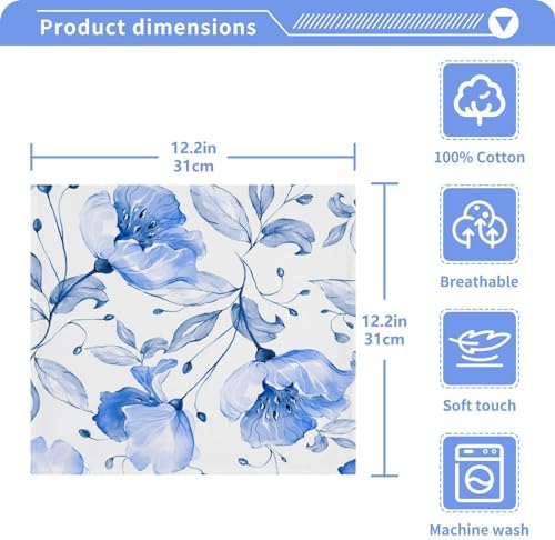 Blue Flower-Shaped Washcloth for Babies