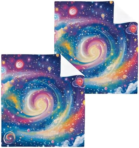 Fast Drying Galaxy Washcloth Set for Bathroom Kitchen
