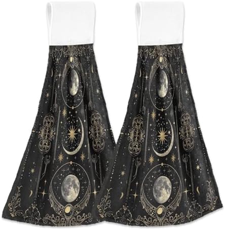 Set of 2 Hand Towels with Hanging Loop - 182x14 inches