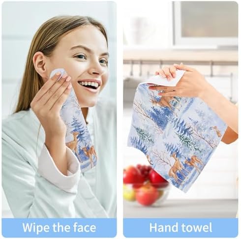 Xigua Cartoon Deer Washcloth Set 12x12 2-12 Fast Drying Absorbent