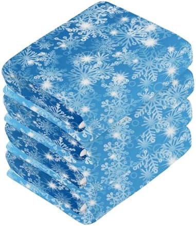 Adorable Christmas Snowflakes - Soft Reusable Washcloths