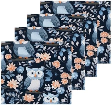 Yettasbin Owl Washcloth 2-Piece Reusable Face Towels