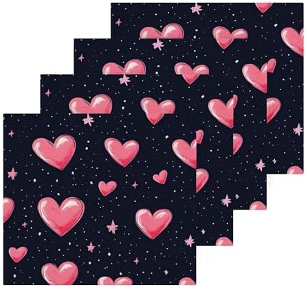 Xigua Hearts and Stars Washcloth Set