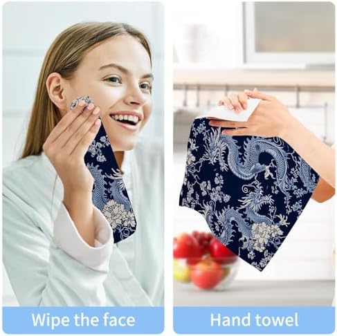 Chinese Dragon Soft Absorbent Washcloth 2-Pack