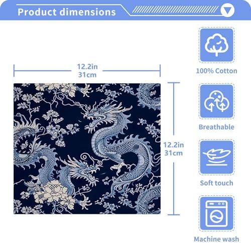 Chinese Dragon Soft Absorbent Washcloth 2-Pack