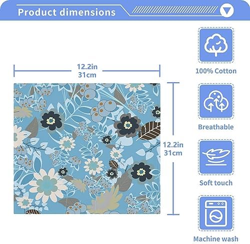 YETTASBIN Abstract Flowers Washcloths 2 Pack