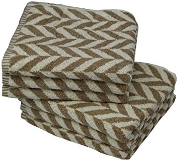 Violet Linen Versailles Hand Towels - Taupe Set of 6