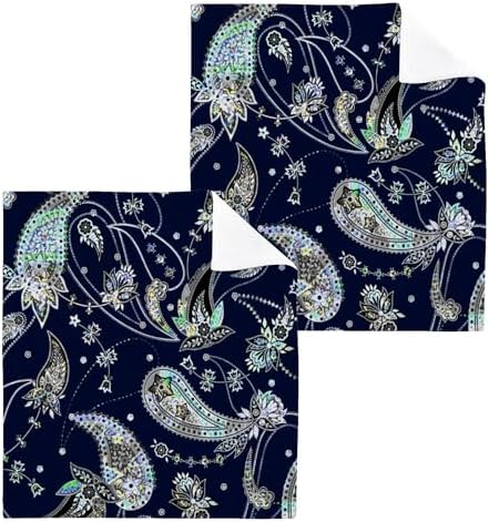 Paisley Washcloth Set for Fast Drying Perfect for Home Use