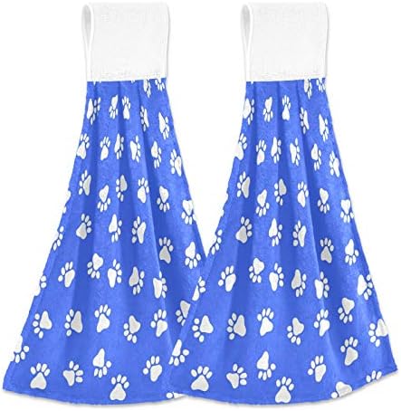 AUUXVA Cute Dog Cat Paw Print Towels 2 Pack 1