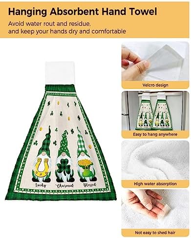 St Patricks Day 2-Piece Absorbent Towels with Hanging Loops