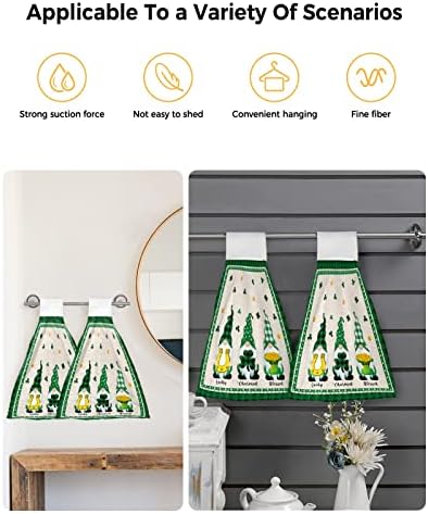 St Patricks Day 2-Piece Absorbent Towels with Hanging Loops