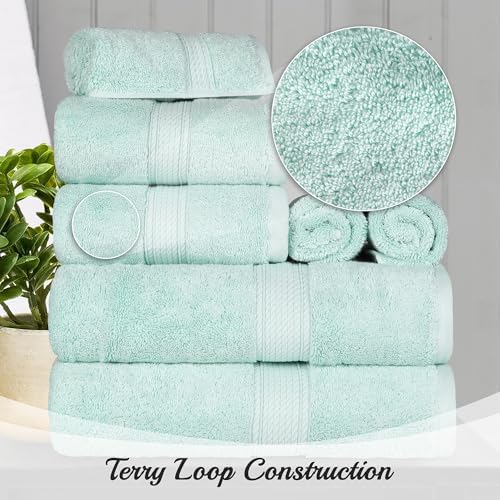 Superior Luxury Egyptian Cotton Pile Bath Towels Set Ultra Soft Plush