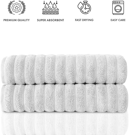 Luxury Turkish Cotton Bath Towels Set - 27x54