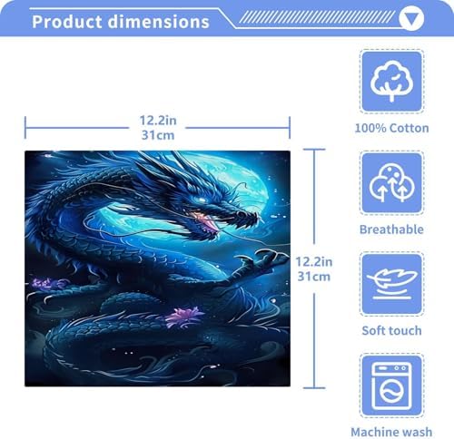 Premium Soft Cotton Face Towels 12x12 inches Reusable Washcloth Set