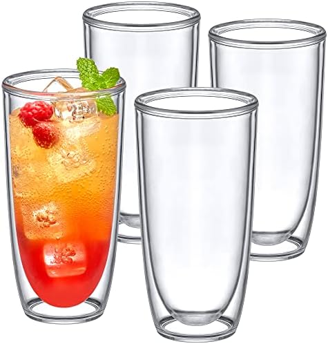 4-Piece Double-Insulated Tumblers Eco-Friendly Shatter-Proof