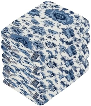 YETTASBIN Blue Texture Washcloths 2 Pack