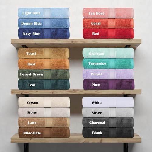 Superior Luxury Egyptian Cotton Pile Bath Towels Set Ultra Soft Plush