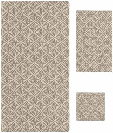 Chees D Zone - Retro Leaves Bath Towel Set Antibacterial Soft Durable