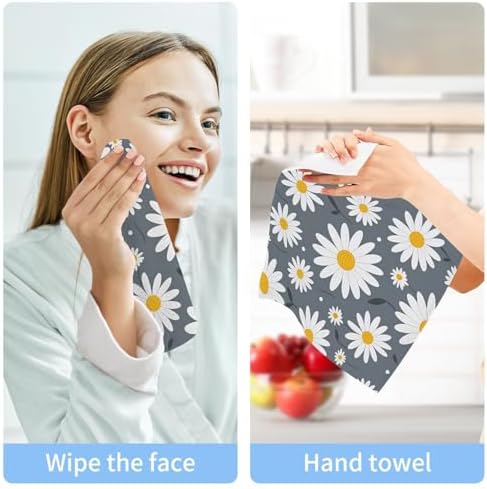 Daisy Flower Washcloth Set Soft Reusable for Babies Travel Use