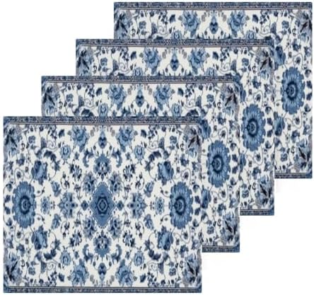 YETTASBIN Blue Texture Washcloths 2 Pack