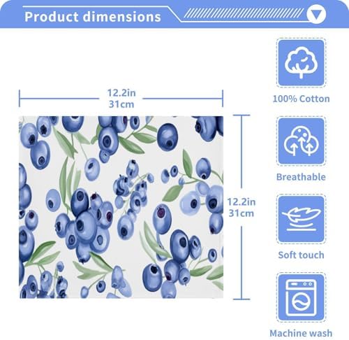 YETTASBIN Blueberry Washcloths 2 Pack