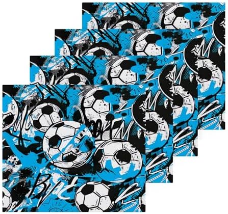 Two-Piece Football Graffiti Washcloth Soft AbsorbentReusable bath towel