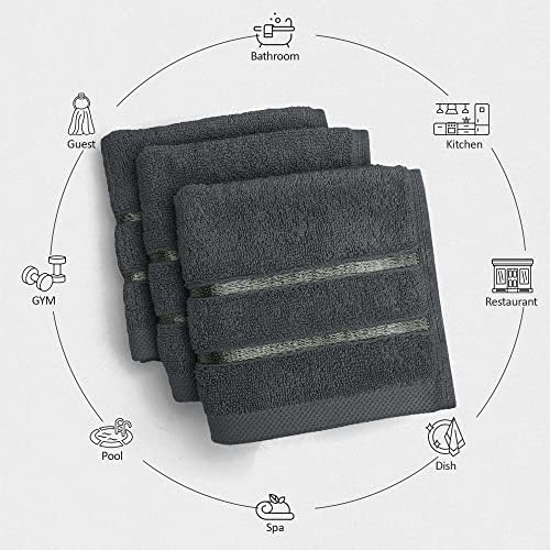 Luxury Viscose Washcloths Set 12x12