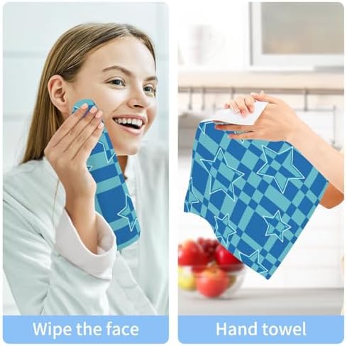 Stars Washcloths 2 Pack Soft Absorbent Cotton Towels