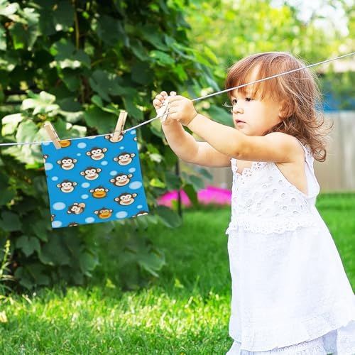 Eco-Bright Cartoon Monkey Washcloth 2-Pack