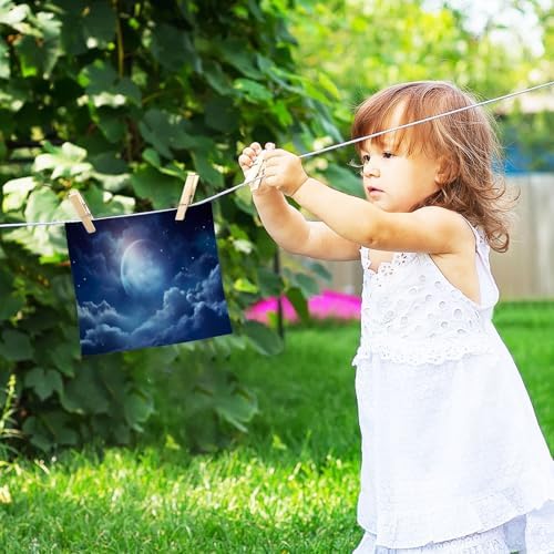YETTASBIN Moon Cloudscape Washcloths 2 Pack