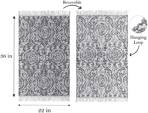 FeZe Turkish Hand Towels Set of 2 Anthracite Gray