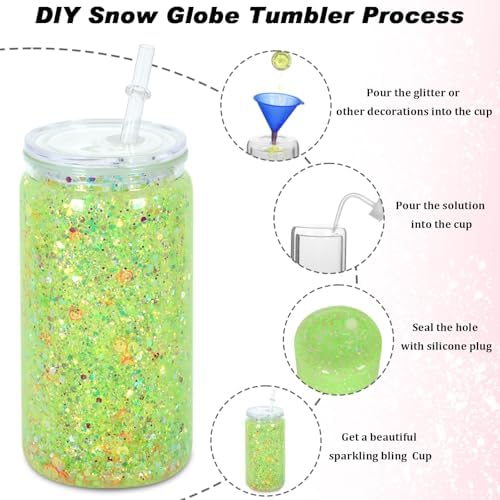 Double-Drilled Snow Globe Tumbler