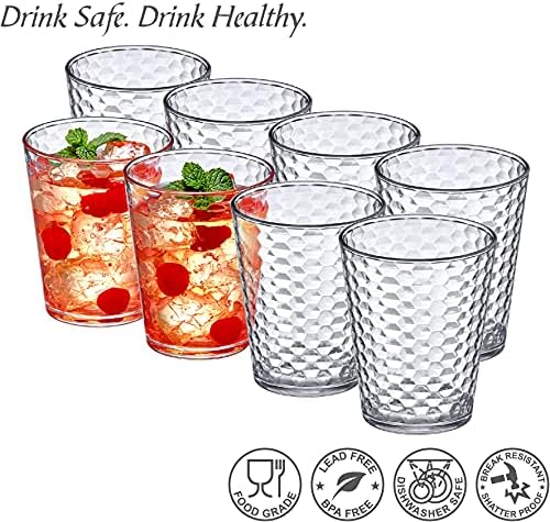 Amazing Abby Snowflake 8-Piece Tumblers 16 oz Reusable