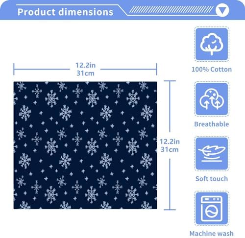 Blue Snowflake Washcloth 2 Pack