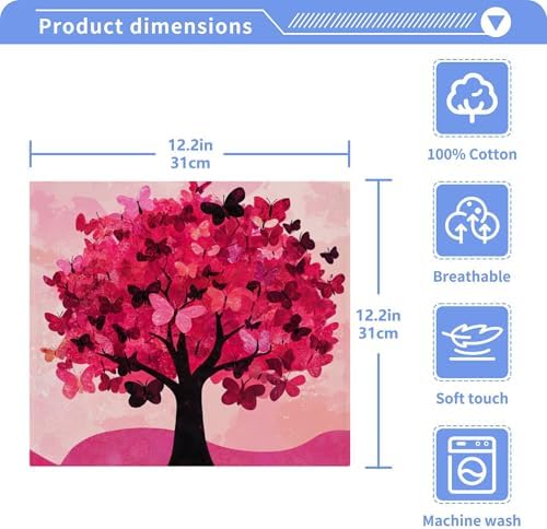 Xigua Red Tree Washcloth Set