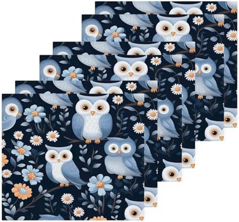 Owl Washcloths Childrens Reusable Face Towels