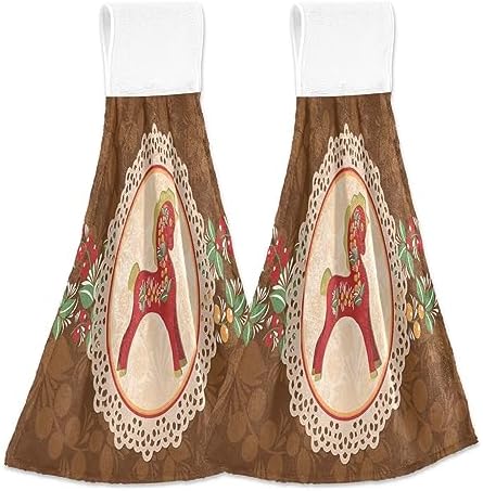 Red Dala Hand Towels Set