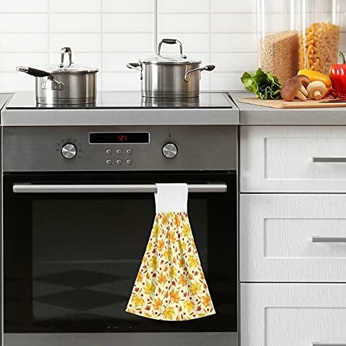 autumn Kitchen Hand Towels 2pc with maple Design