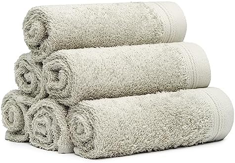 Weidemans 13x13 Soft Cotton Washcloths Set of 6 Ultra-absorbent Machine Washable