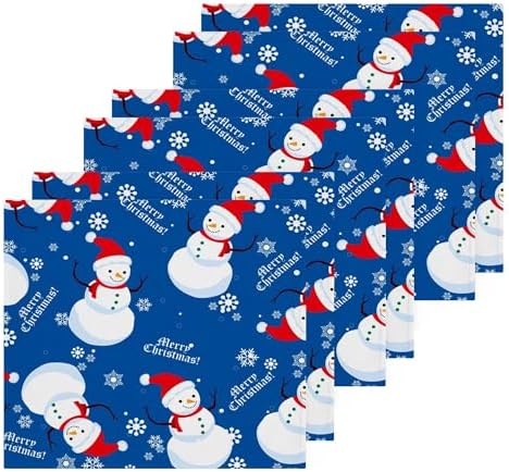 Xigua Christmas Snowman Washcloths Set of 2 12x12 Inch
