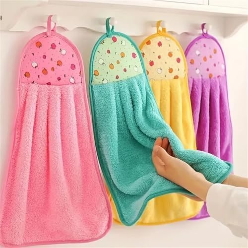 Quick Dry Microfiber Hand Towels with Hanging Loop 3 Pack