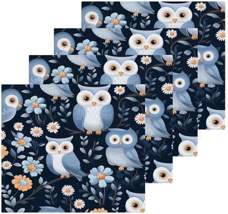 Owl Washcloths Childrens Reusable Face Towels