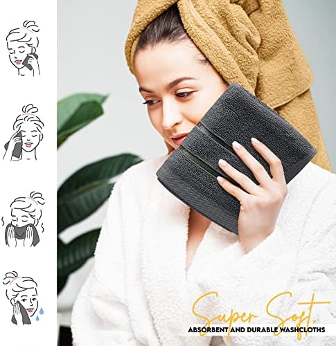 Luxury Viscose Washcloths Set 12x12