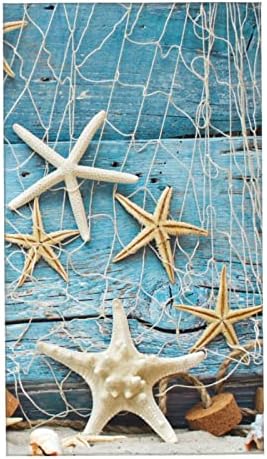CoVasa Nautical Seashell Hand Towels for Bath Ultra Soft Durable