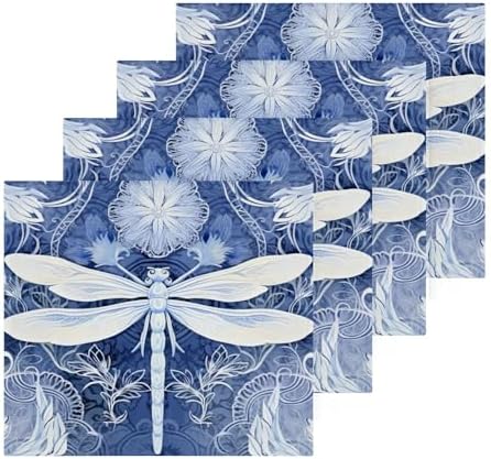 Perfect Usability Dragonfly Washcloths 2Pack Soft Absorbent Cotton Washable Reusable Face Towels