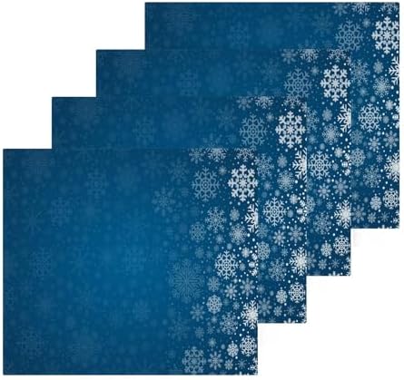 YetTasar Blue Snowflake Washcloths Soft Reusable