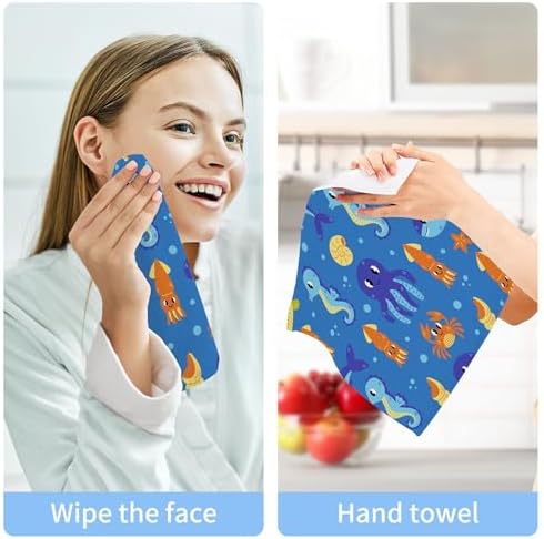 Xigua Underwater Sea Animals Washcloths Set of 2