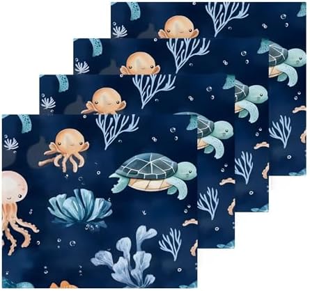 Xigua Watercolor Sea Life Washcloth Set