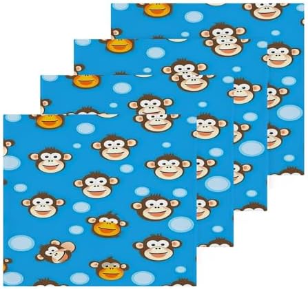 Eco-Bright Cartoon Monkey Washcloth 2-Pack