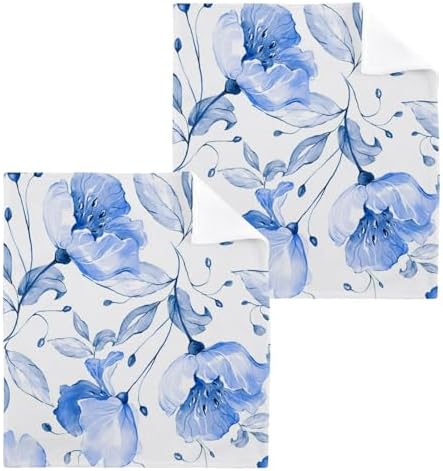 Blue Flower-Shaped Washcloth for Babies